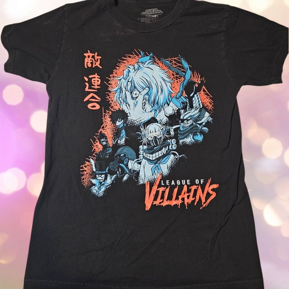 My Hero Academia Black and Blue Graphic Short Sleeve Tee